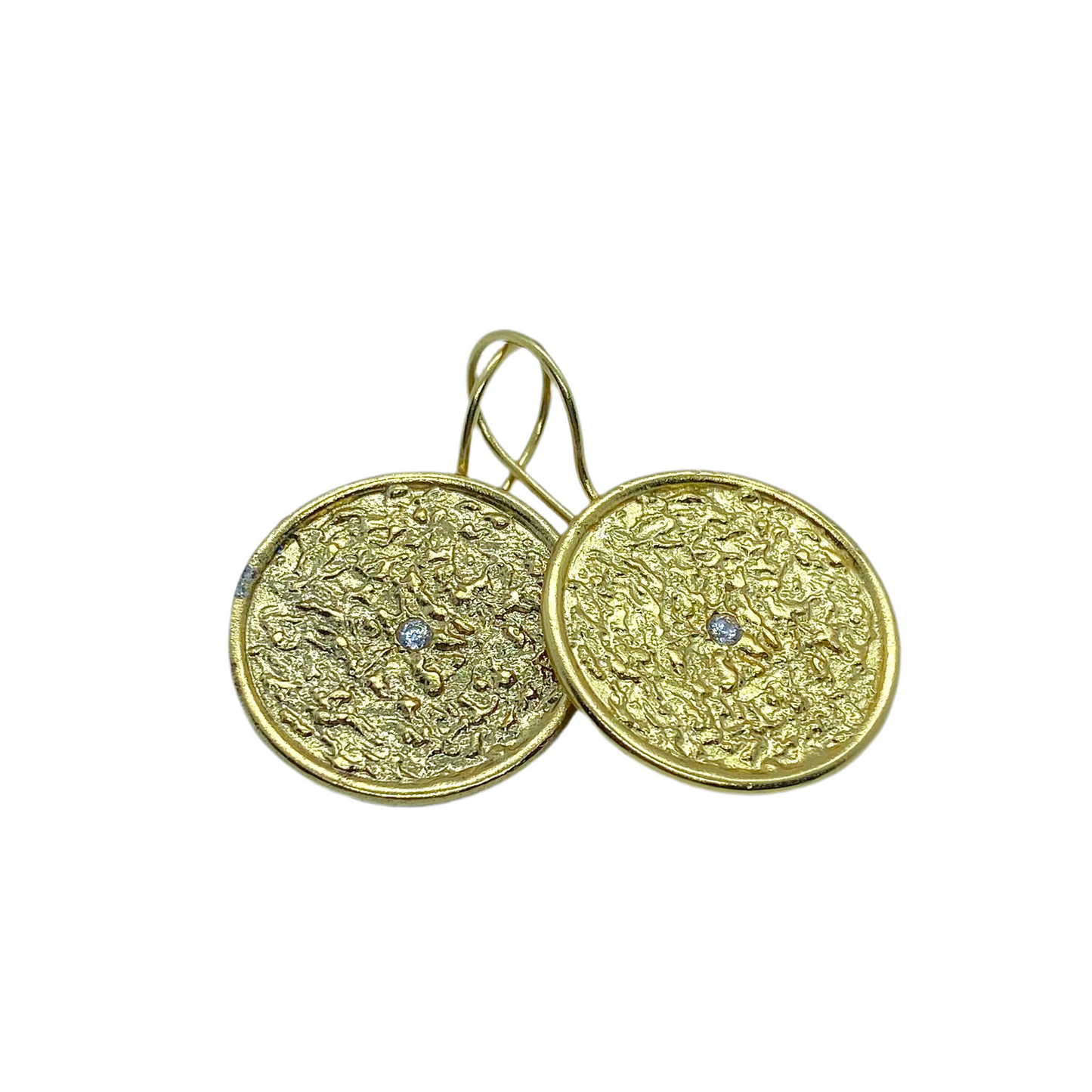 PENDIENTES MONEDA BLANCO